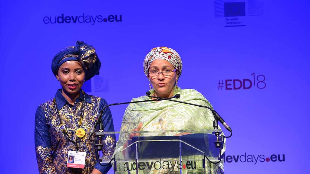 Top West African Women Leaders Who Are Shaping the Future Amina J Mohammed speaking at a global development event representing African women leaders
