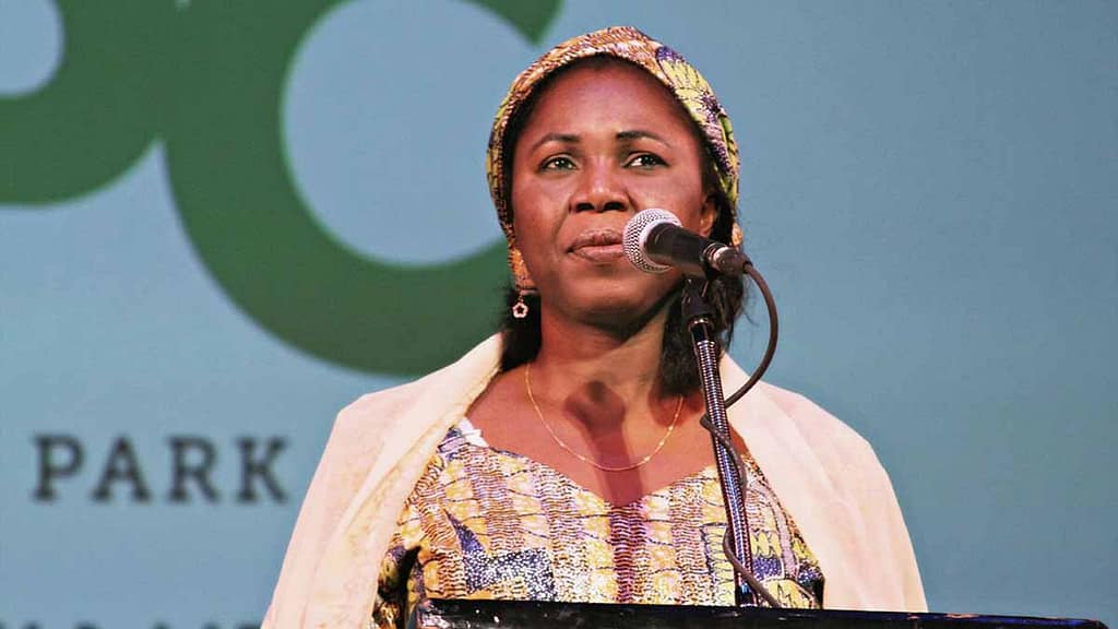 Top West African Women Leaders Who Are Shaping the Future Hauwa Ibrahim speaking on human rights and justice as a leading African lawyer