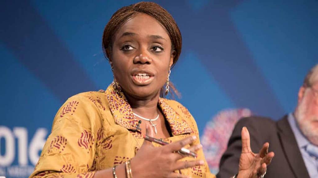 Top West African Women Leaders Who Are Shaping the Future Kemi Adeosun speaking as Nigeria finance minister on economic policy