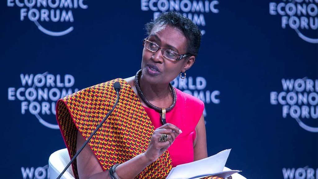 Famous Women in East Africa Who Inspire Generations Winnie Byanyima, Executive Director of UNAIDS, during a Growth in Africa: Rising or Falling? panel.