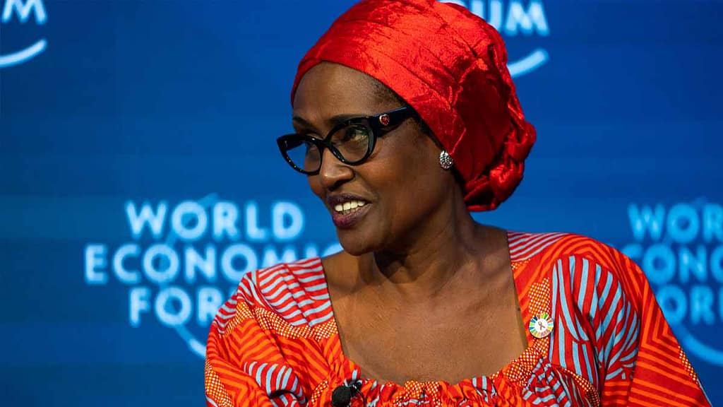 Top African Women Leaders Who Are Shaping the Future Winnie Byanyima speaking at the World Economic Forum on global health systems