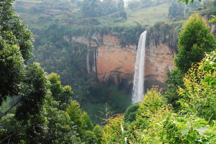 5 most breathtaking waterfalls in Uganda An impressive sight of the100 meters high Sipi falls